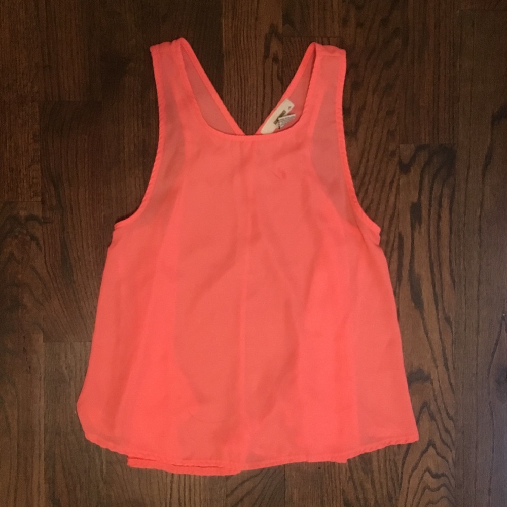 Sans Souci Neon Pink/Orange Flowy Top XS